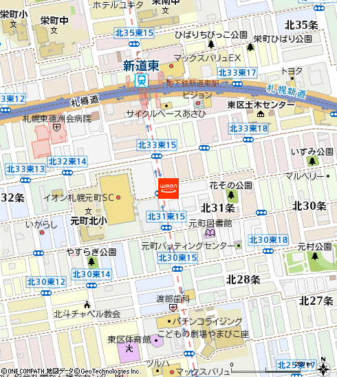 札幌あゆみ整骨院　元町院付近の地図